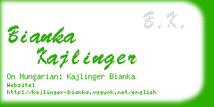 bianka kajlinger business card